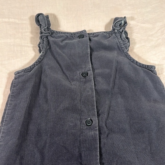 Janie & Jack Purple Blue Floral Embroidered Corduroy Jumper Dress size 2T - Picture 5 of 13